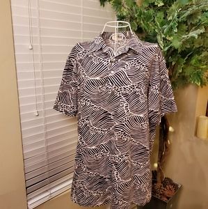Men's Reyn Spooner black and white waves shirt XXL